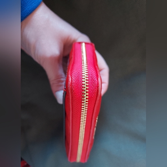 Michael Kors Red Quilted Wallet - Picture 6 of 8